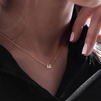 Necklace Selune ( Letter pendant )